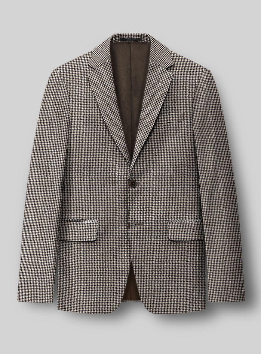 Hardy Minnis Beige Houndstooth Wool Suit - Image 3