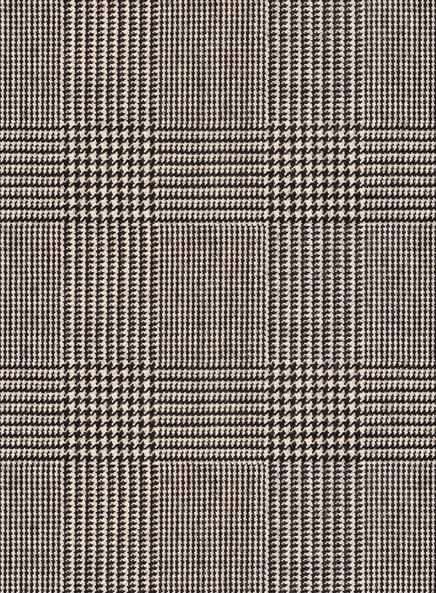 Hardy Minnis Beige Prince of Wales Wool Jacket - Image 4