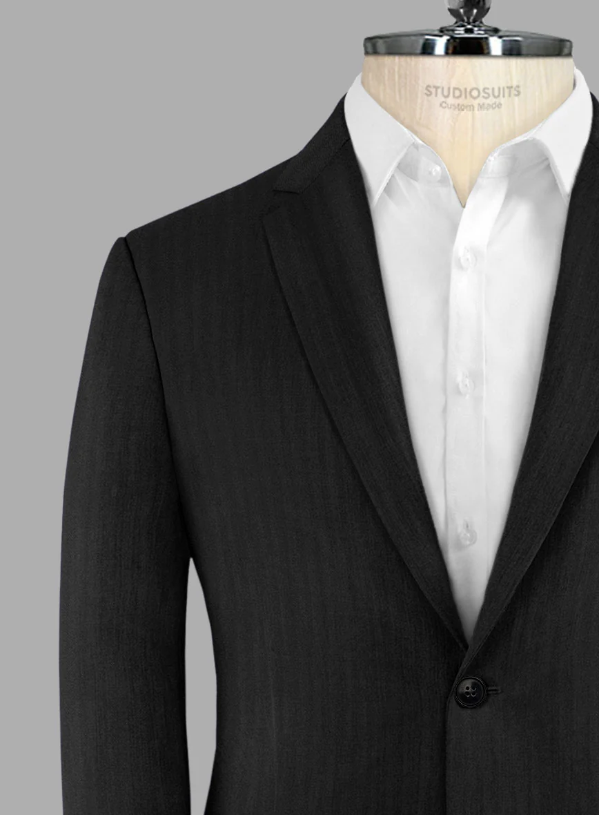 Hardy Minnis Black Herringbone Wool Jacket - Image 3