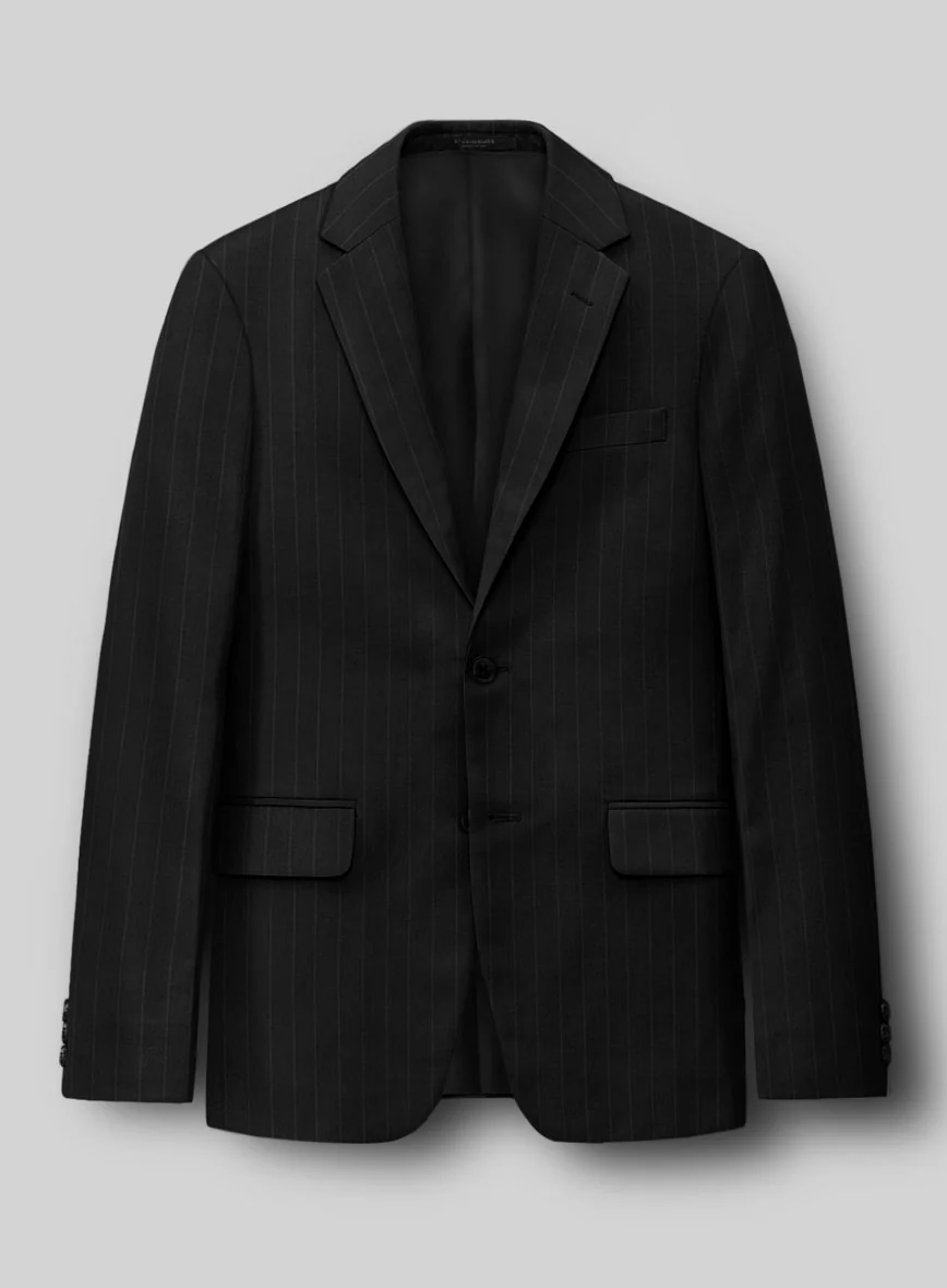 Hardy Minnis Black Pinstripe Wool Suit - Image 3