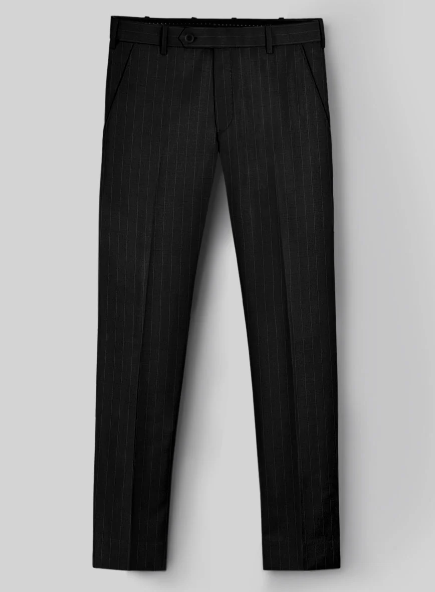 Hardy Minnis Black Pinstripe Wool Suit - Image 6