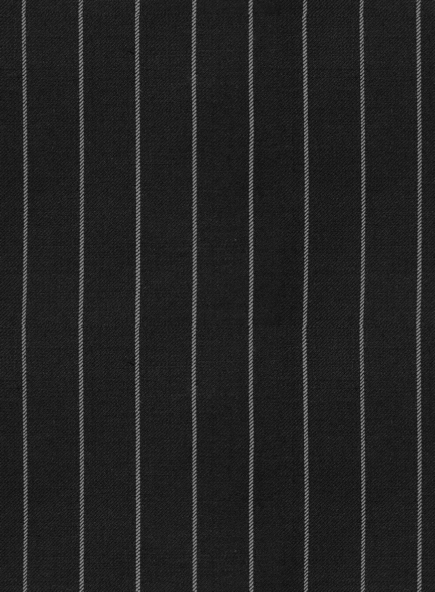 Hardy Minnis Black Rope Stripe Wool Suit - Image 7