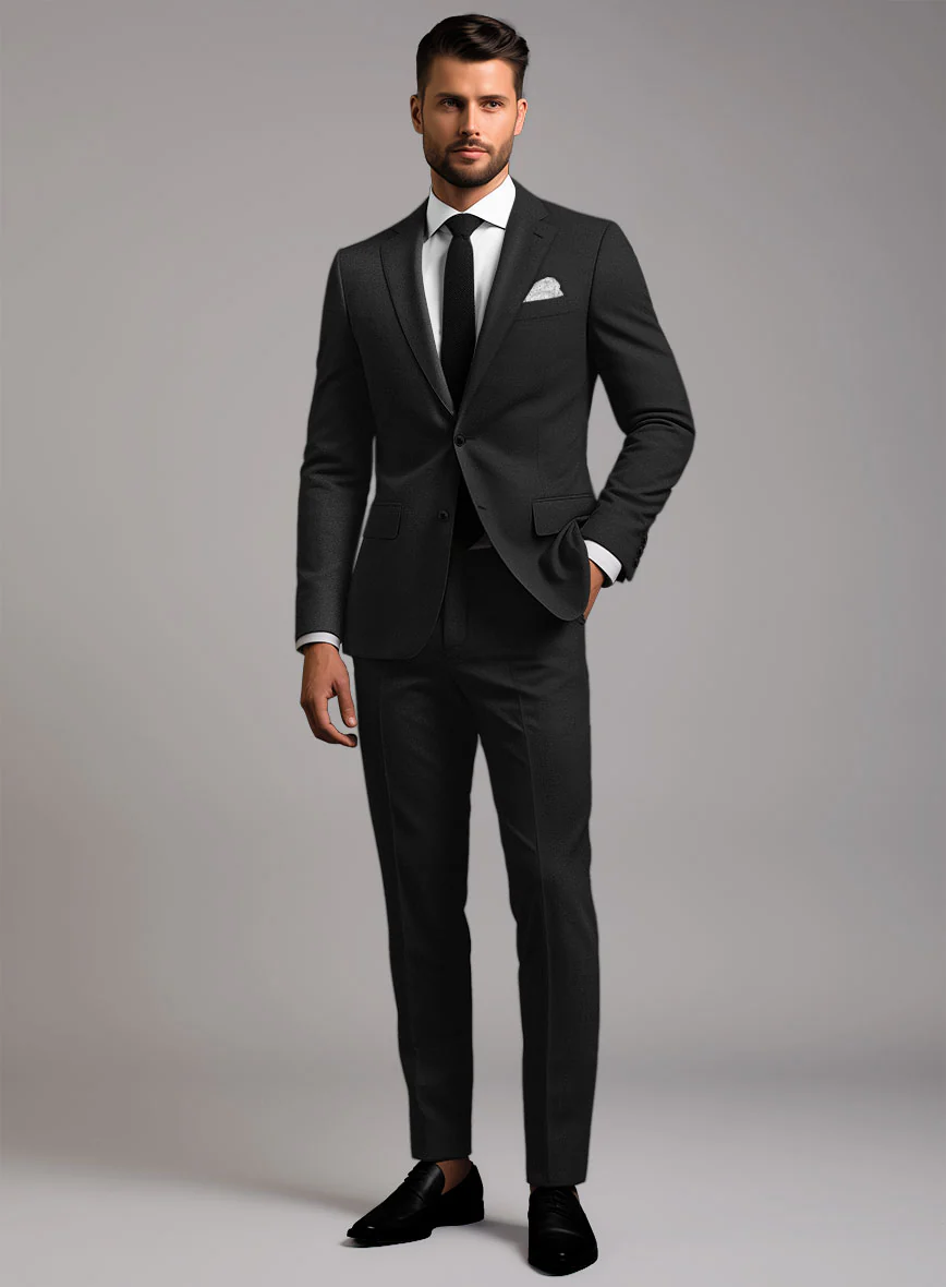 Hardy Minnis Black Twill Wool Suit - Image 2