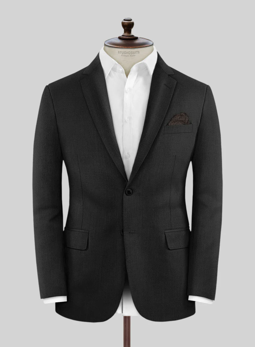 Hardy Minnis Black Twill Wool Suit - Image 3