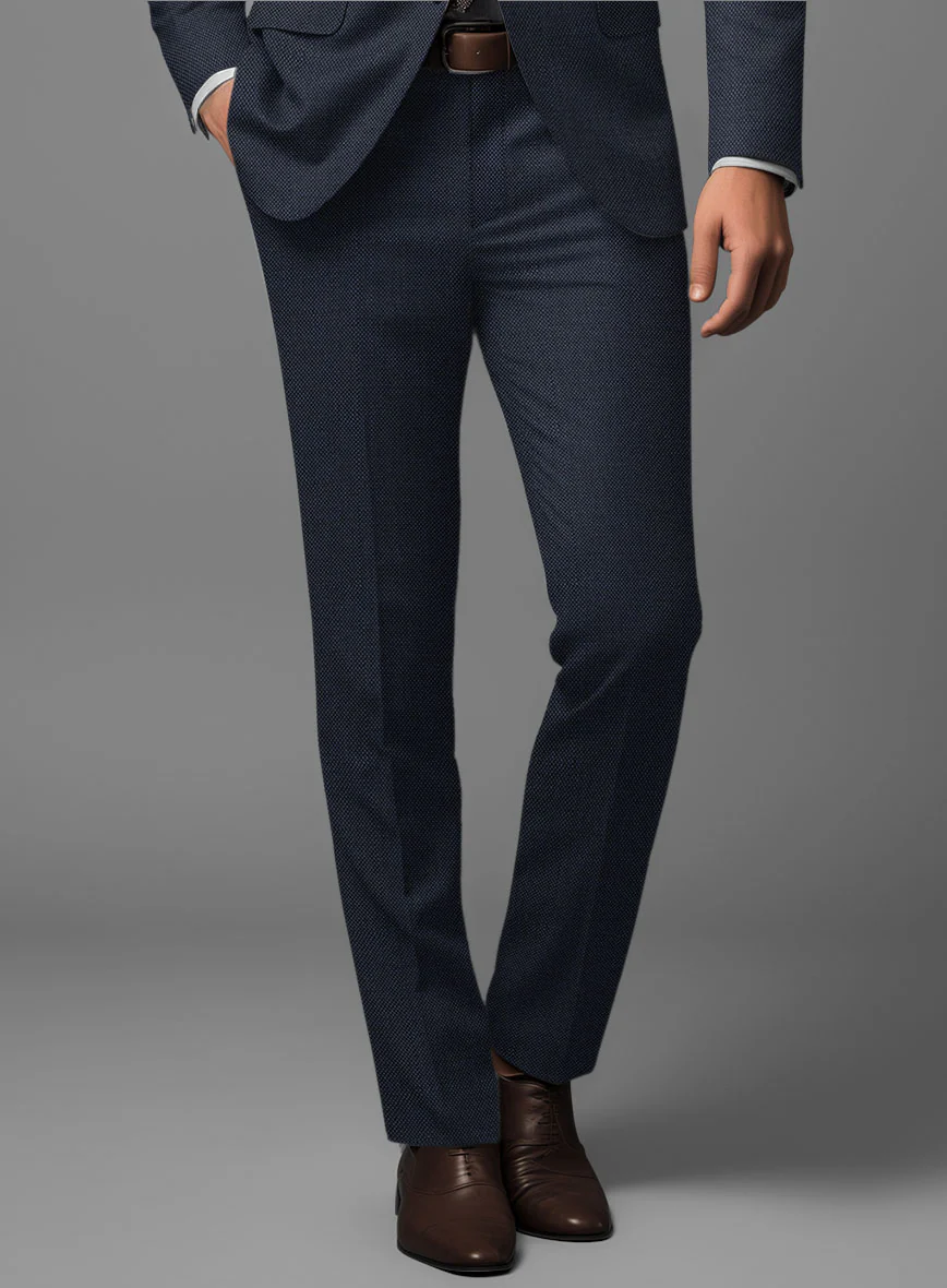 Hardy Minnis Blue Birdseye Wool Suit - Image 6