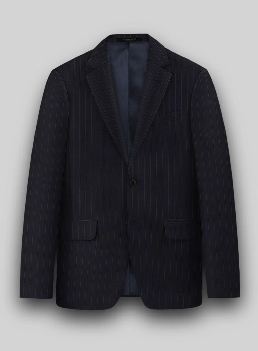 Hardy Minnis Blue Chalkstripe Wool Suit - Image 3
