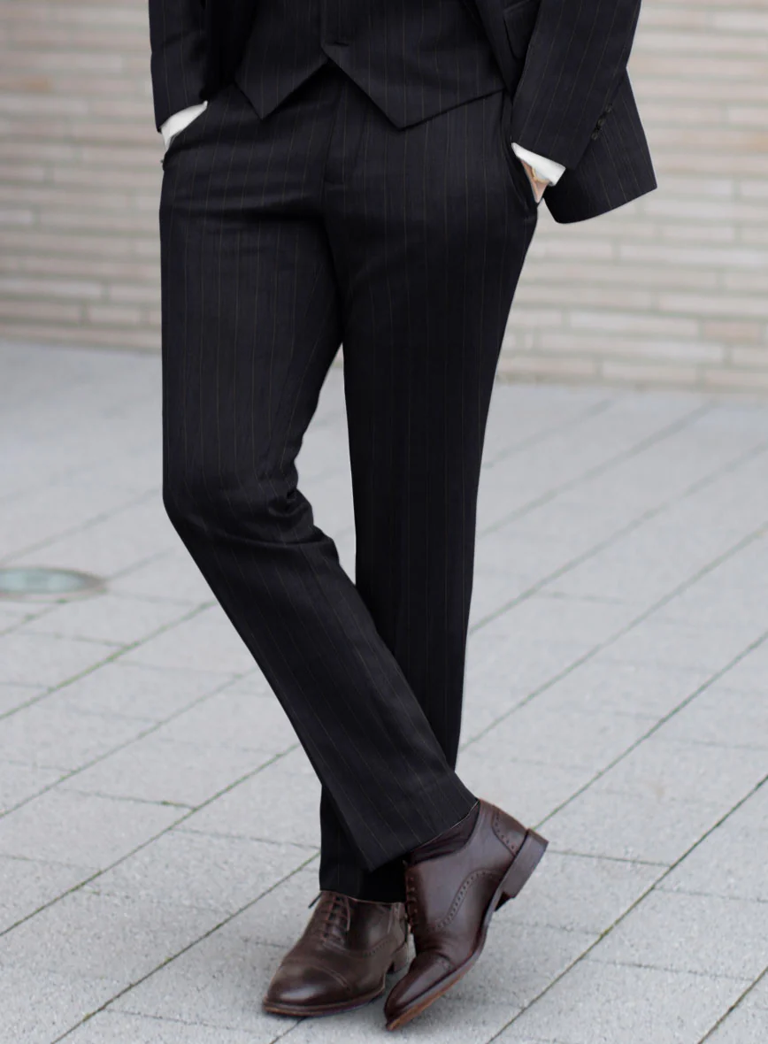 Hardy Minnis Blue Chalkstripe Wool Suit - Image 7