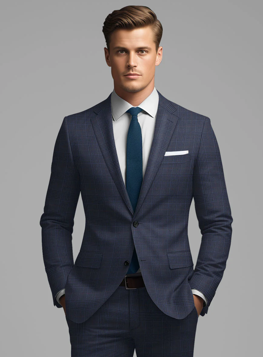 Hardy Minnis Blue Checks Wool Jacket - Image 2