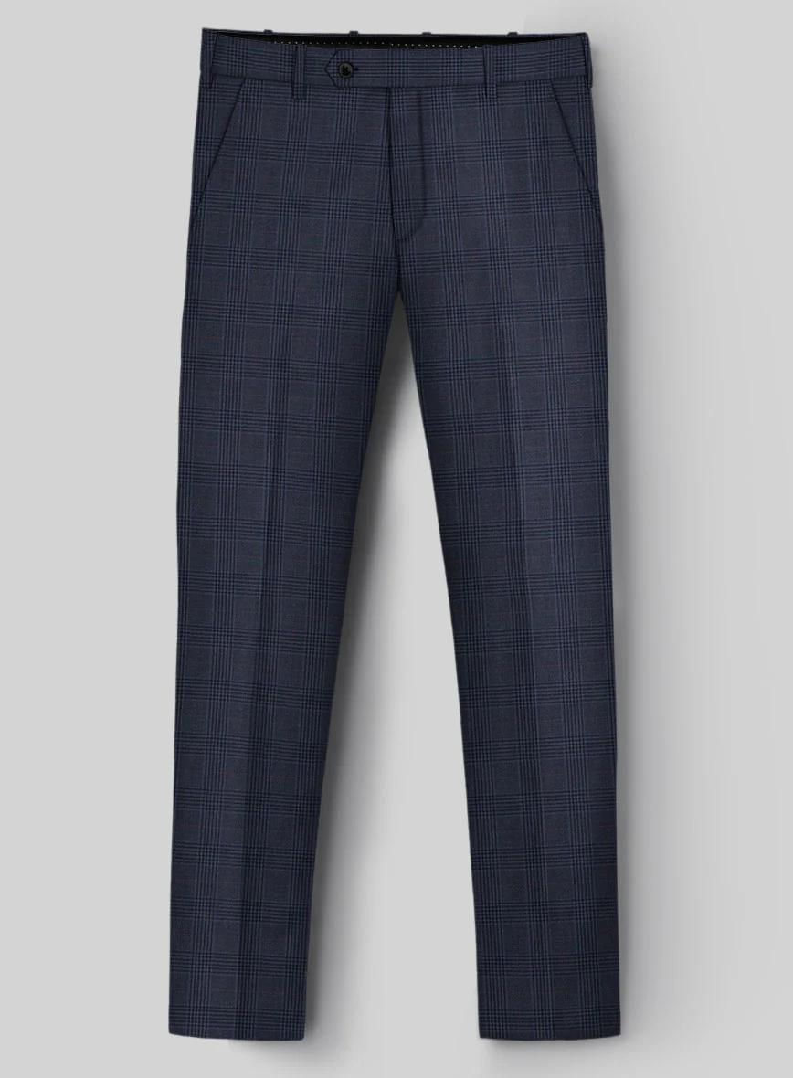 Hardy Minnis Blue Checks Wool Suit - Image 6