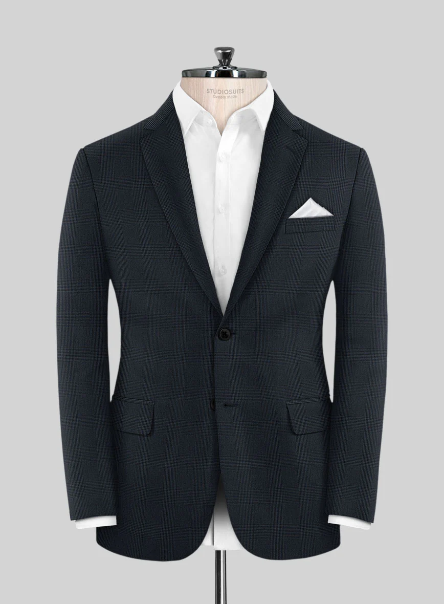 Hardy Minnis Blue Glen Wool Suit - Image 3