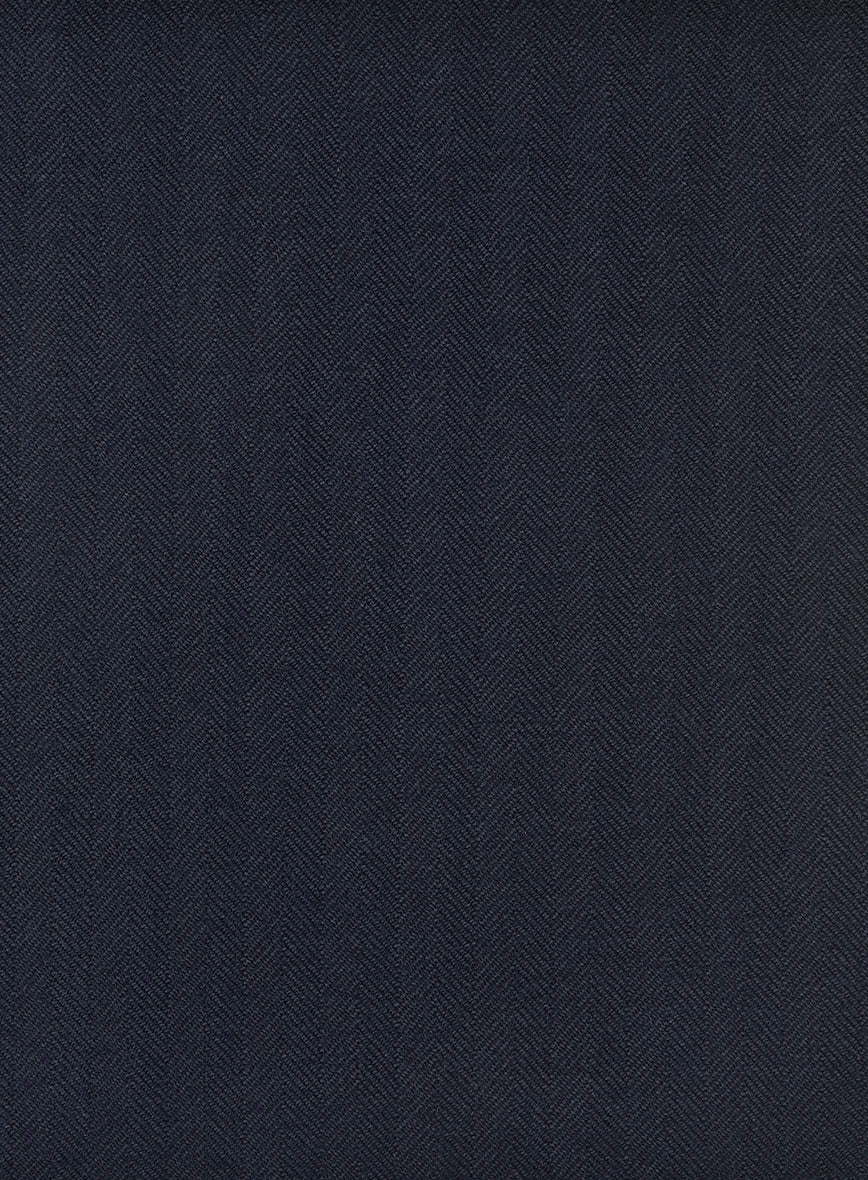 Hardy Minnis Blue Herringbone Wool Pants - Image 3