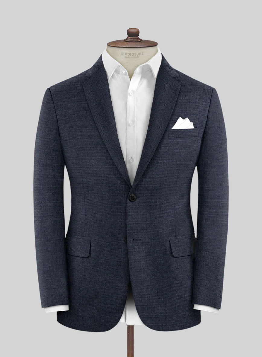 Hardy Minnis Blue Nailhead Wool Suit - Image 3