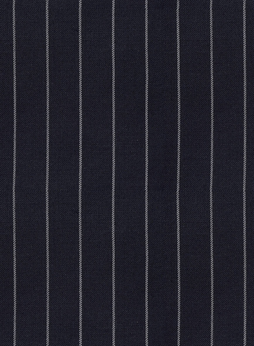 Hardy Minnis Blue Rope Stripe Wool Pants - Image 3