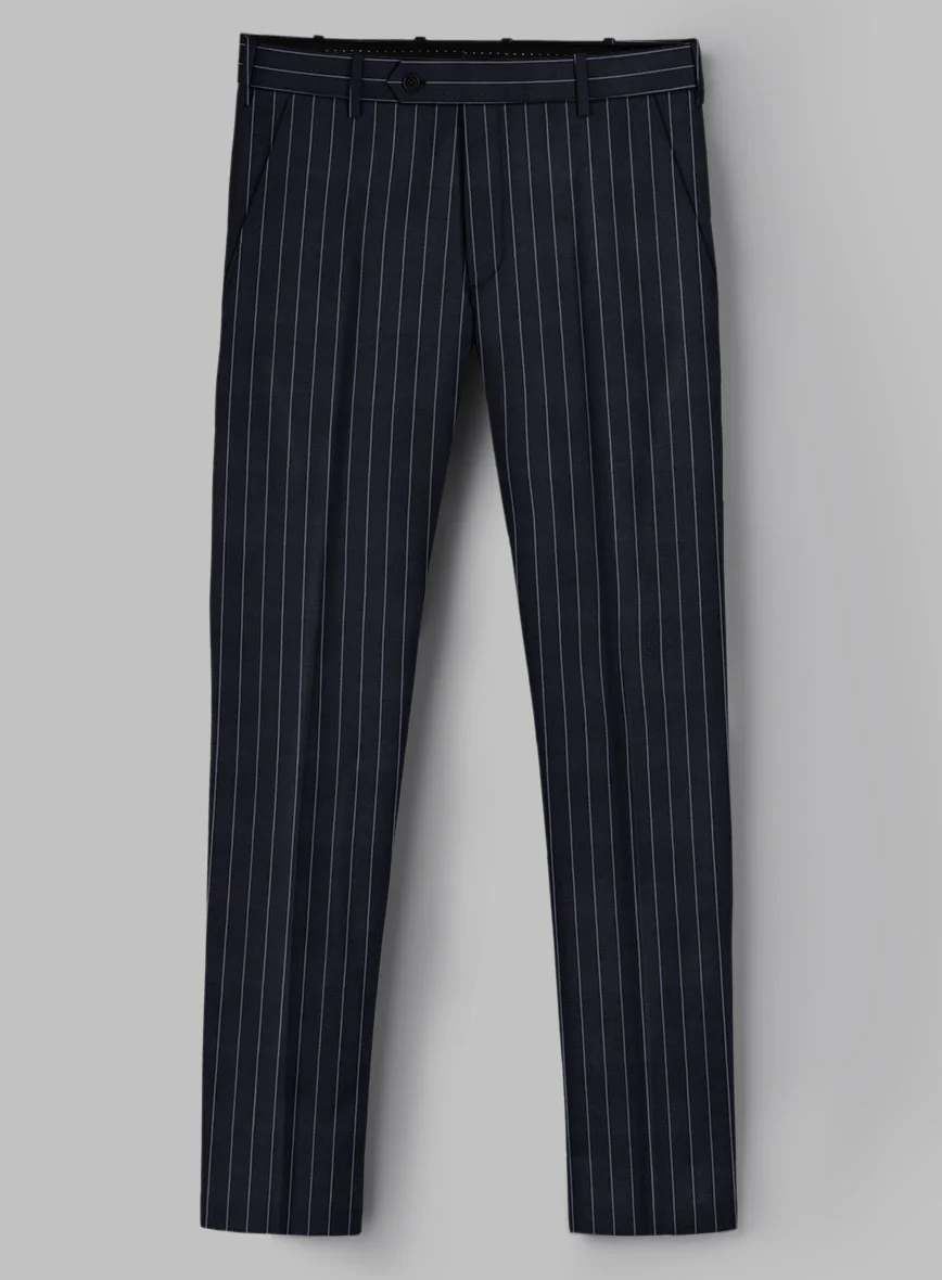 Hardy Minnis Blue Rope Stripe Wool Suit - Image 5