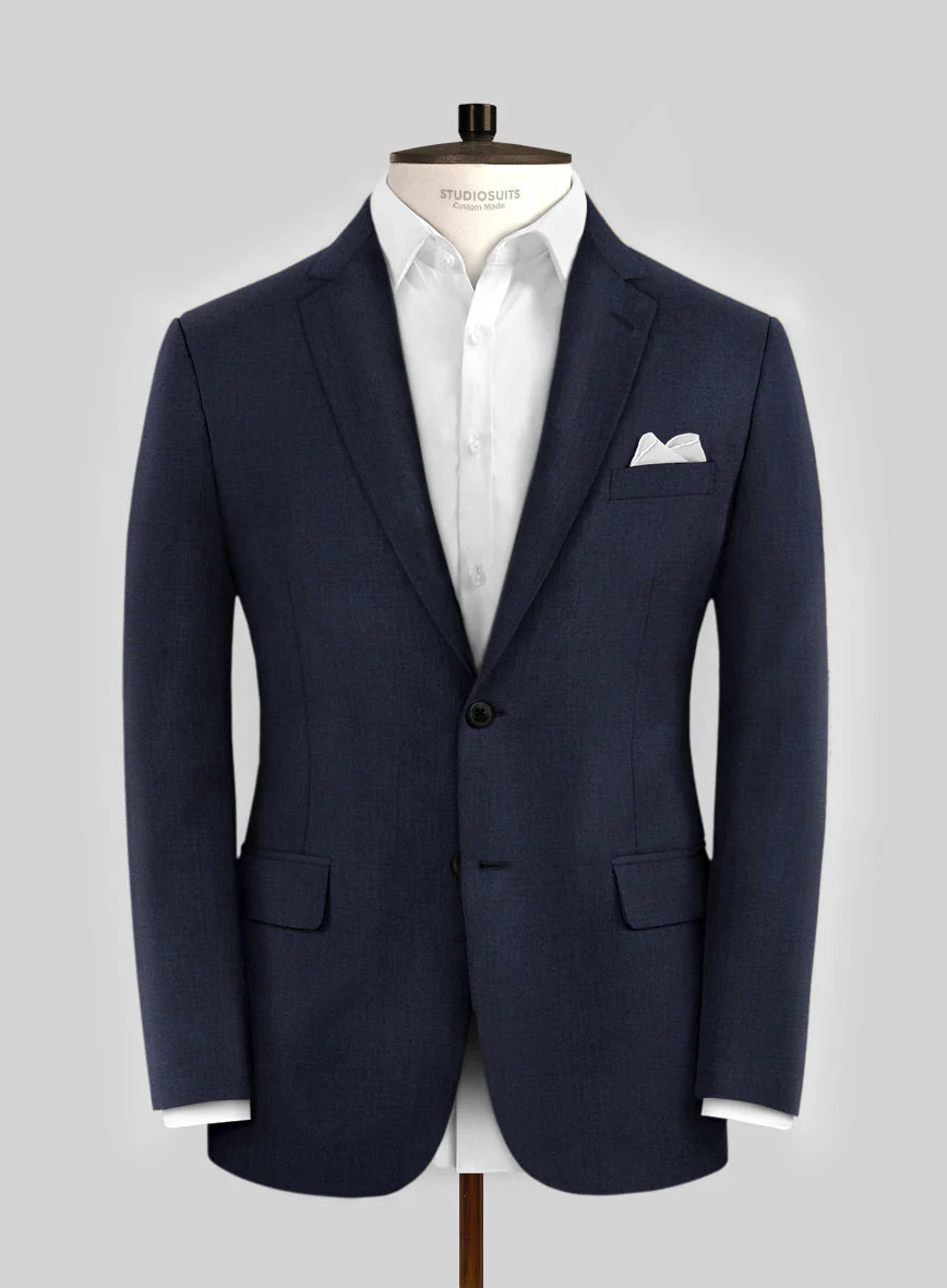 Hardy Minnis Blue Sharkskin Wool Jacket - Image 3