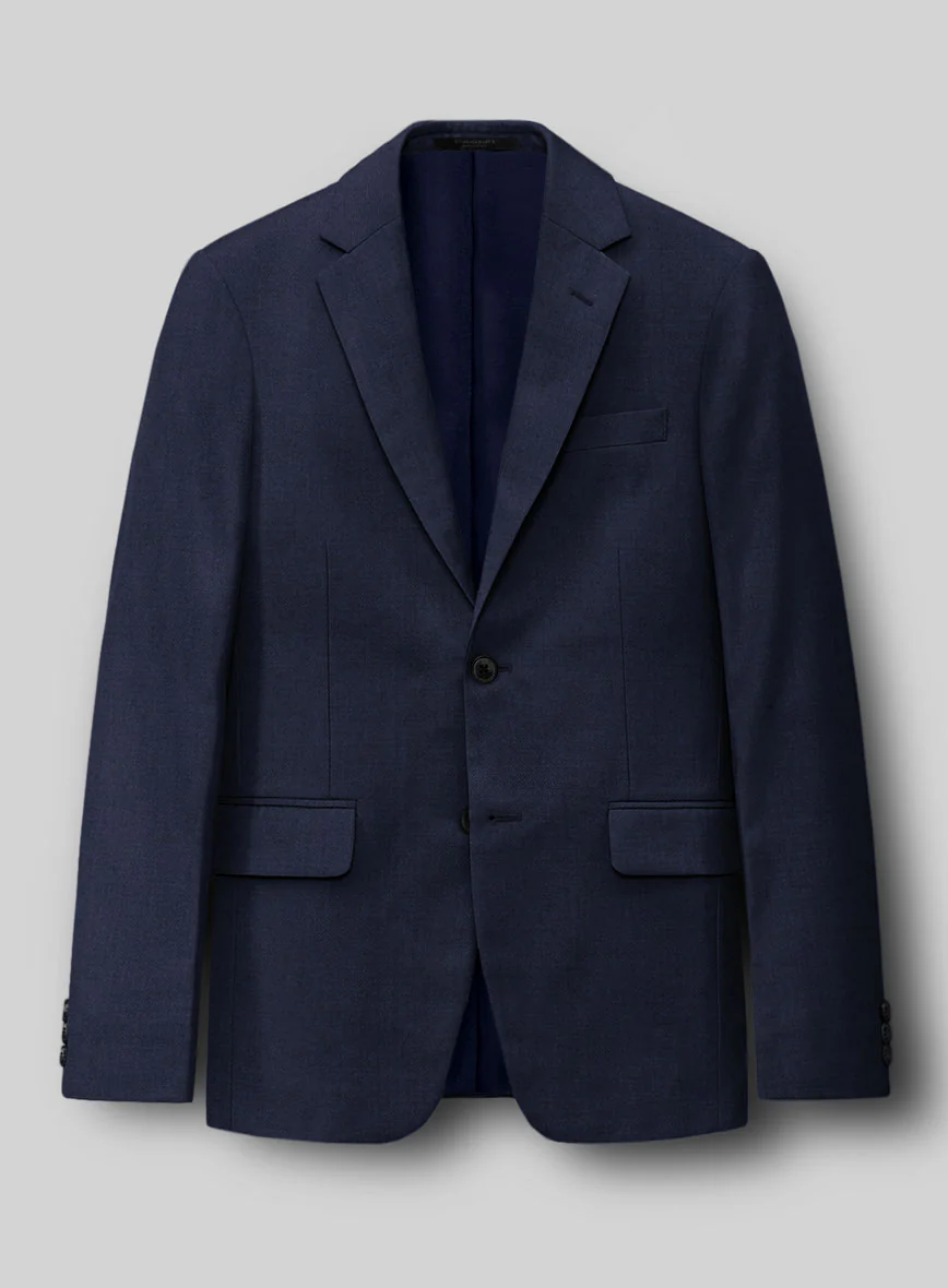 Hardy Minnis Blue Sharkskin Wool Suit - Image 5