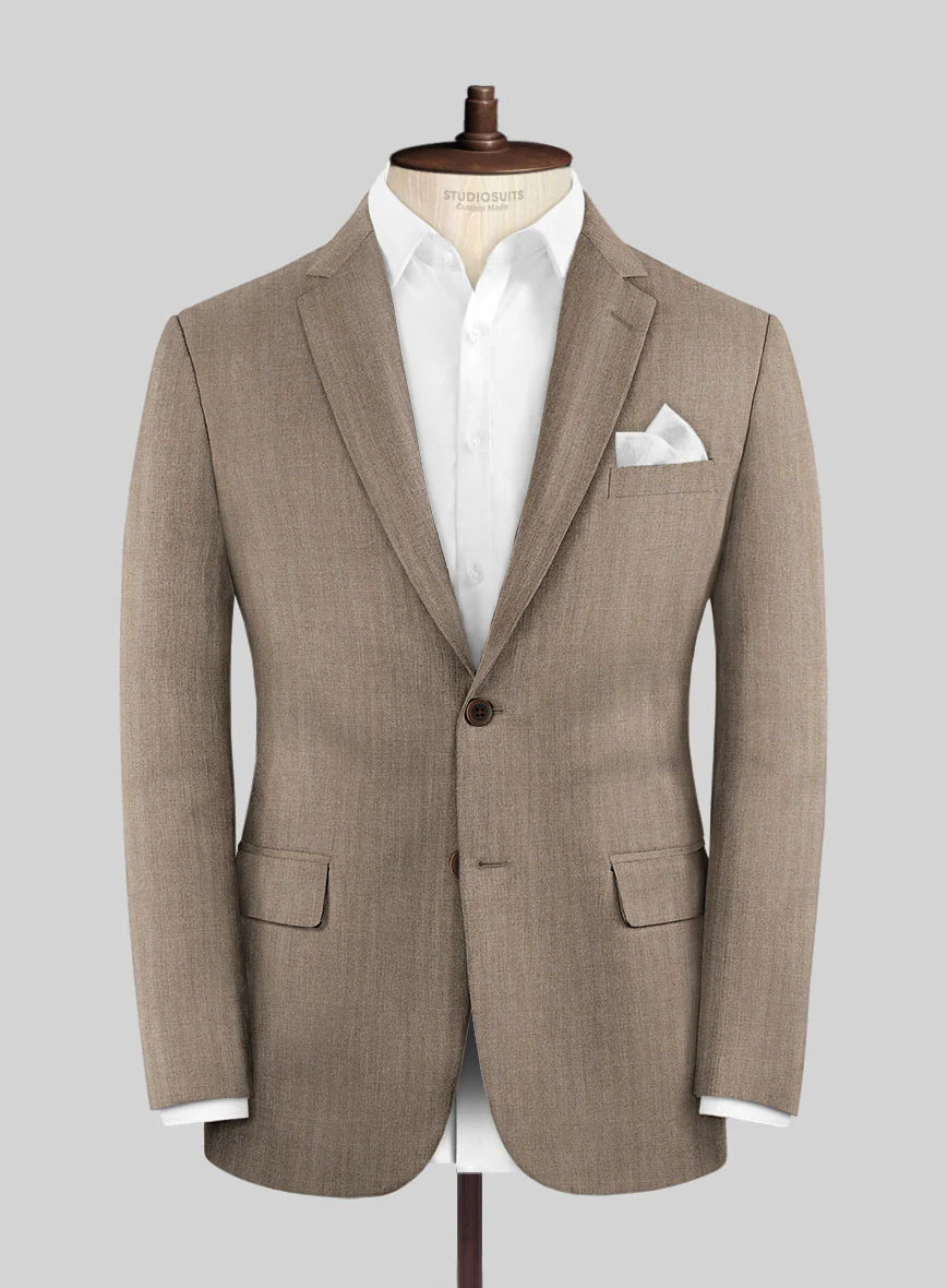 Hardy Minnis Brown Herringbone Wool Jacket - Image 4