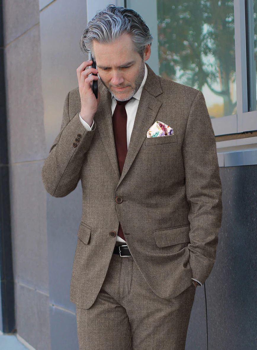 Hardy Minnis Brown Sharkskin Wool Jacket - Image 2