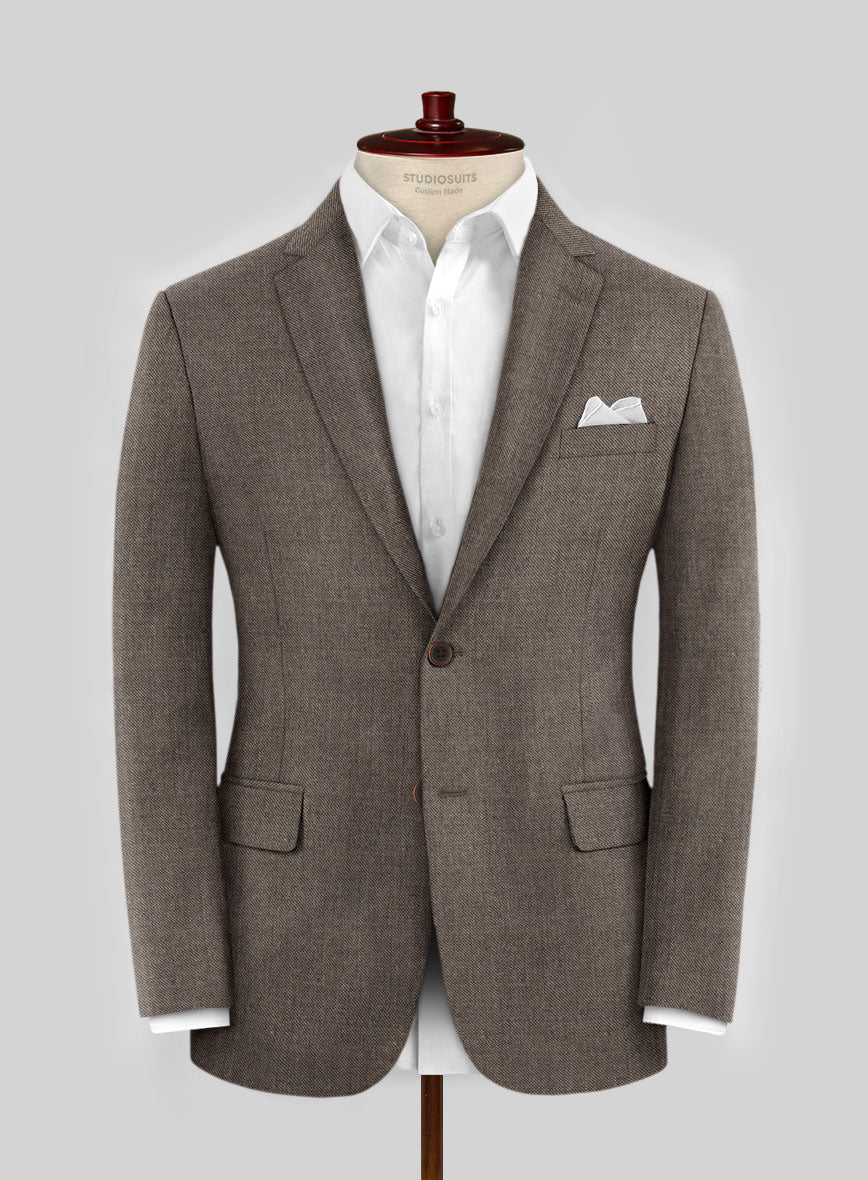 Hardy Minnis Brown Sharkskin Wool Jacket - Image 3