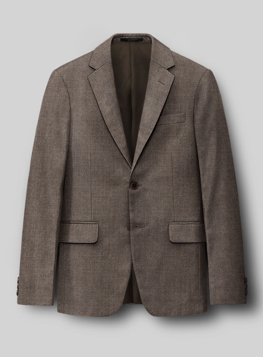 Hardy Minnis Brown Sharkskin Wool Suit - Image 5