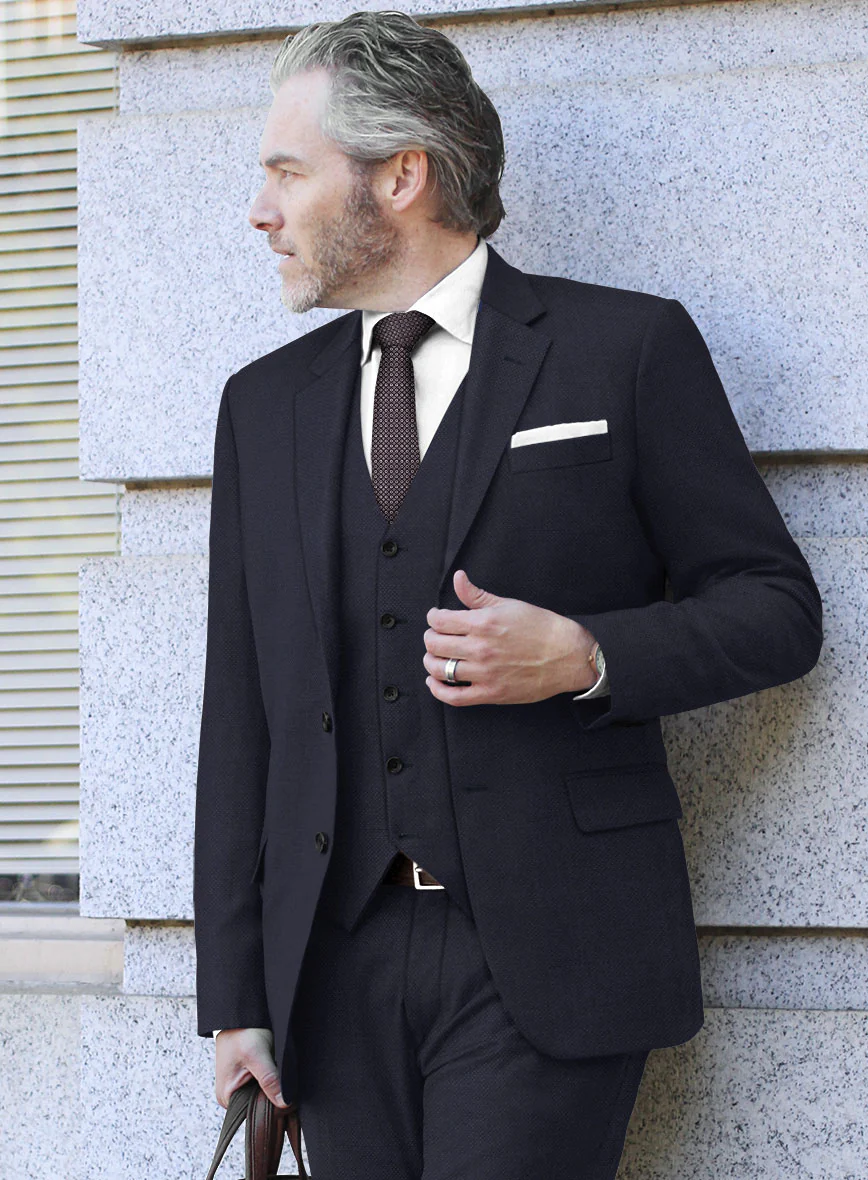 Hardy Minnis Caravel Blue Wool Suit - Image 4