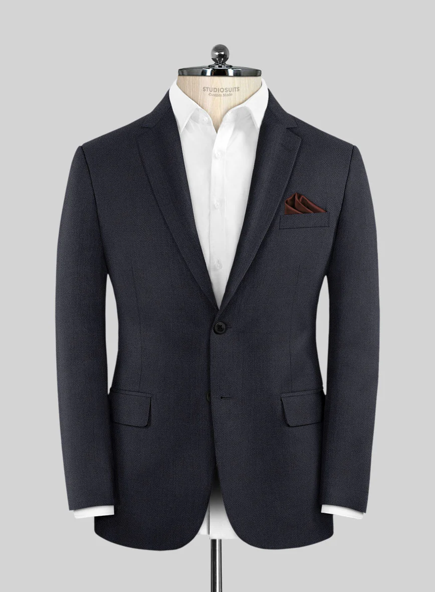 Hardy Minnis Caravel Dark Blue Wool Suit - Image 3