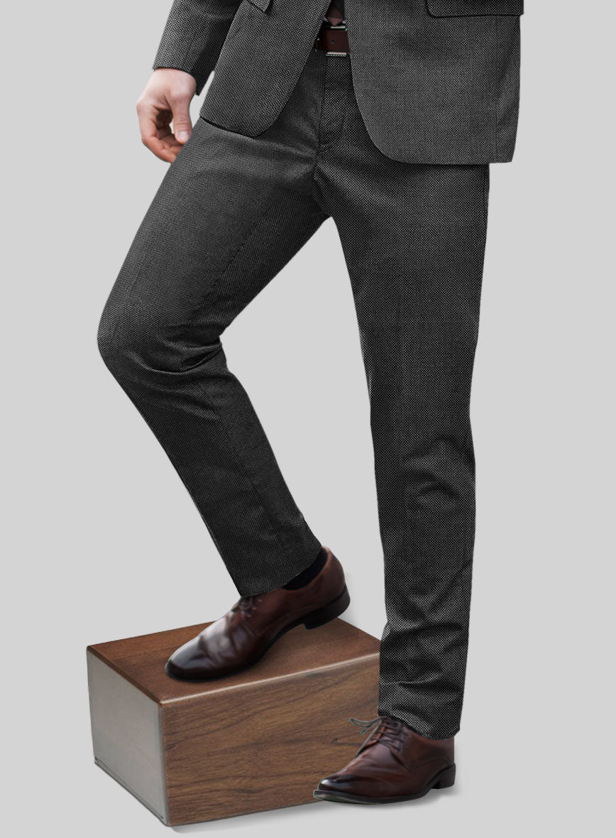 Hardy Minnis Charcoal Birdseye Wool Pants - Image 2