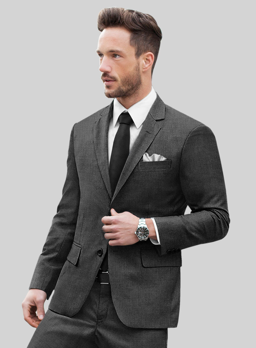 Hardy Minnis Charcoal Birdseye Wool Suit - Image 4
