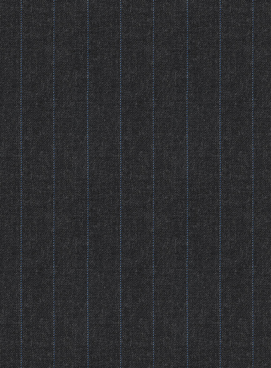 Hardy Minnis Charcoal Chalkstripe Wool Jacket - Image 4
