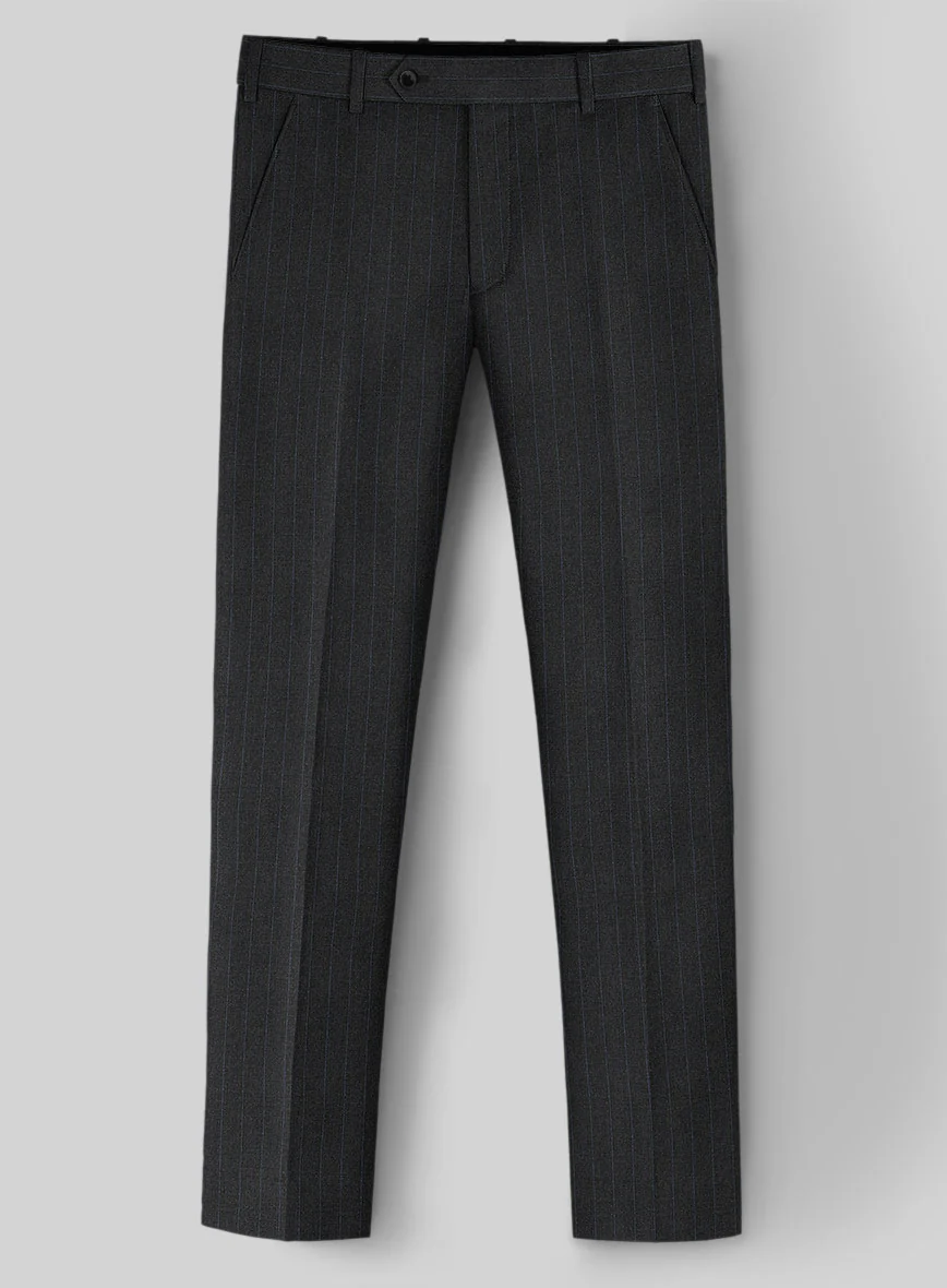 Hardy Minnis Charcoal Chalkstripe Wool Suit - Image 6
