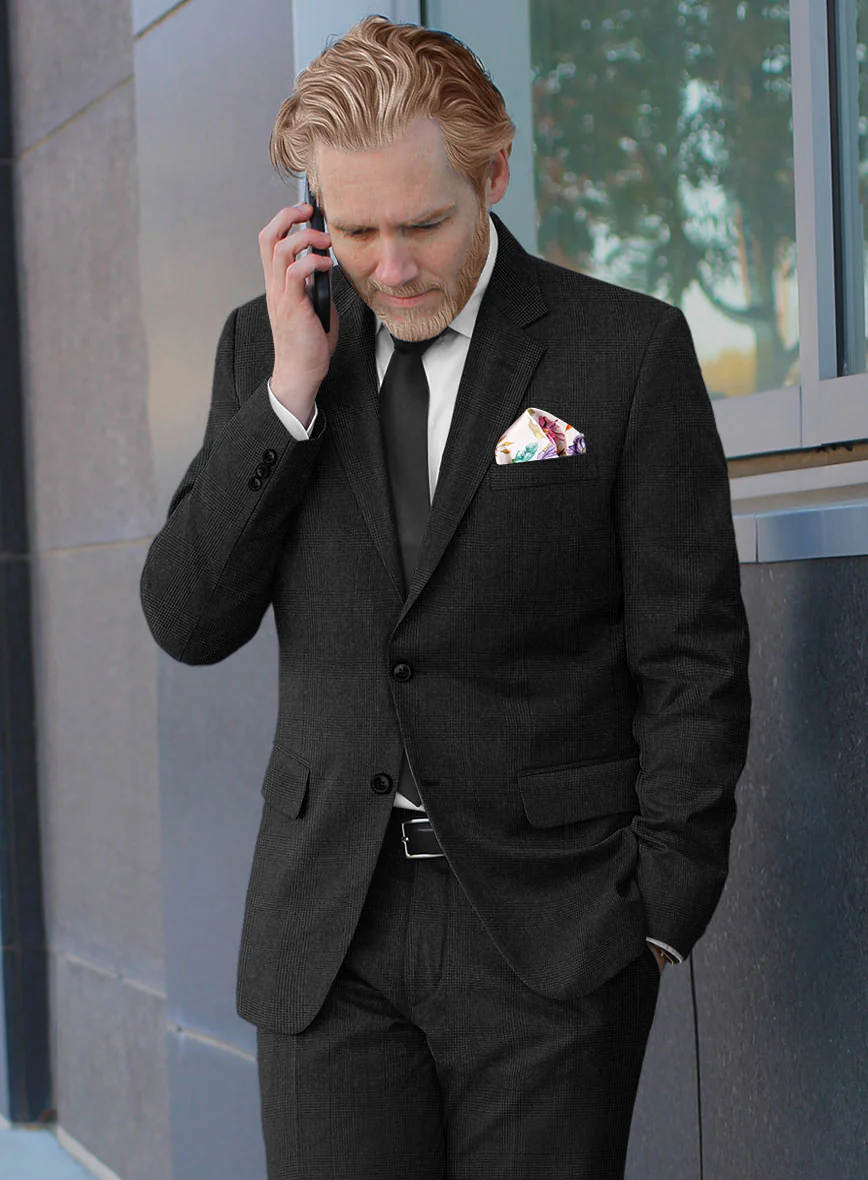 Hardy Minnis Charcoal Glen Wool Jacket - Image 2