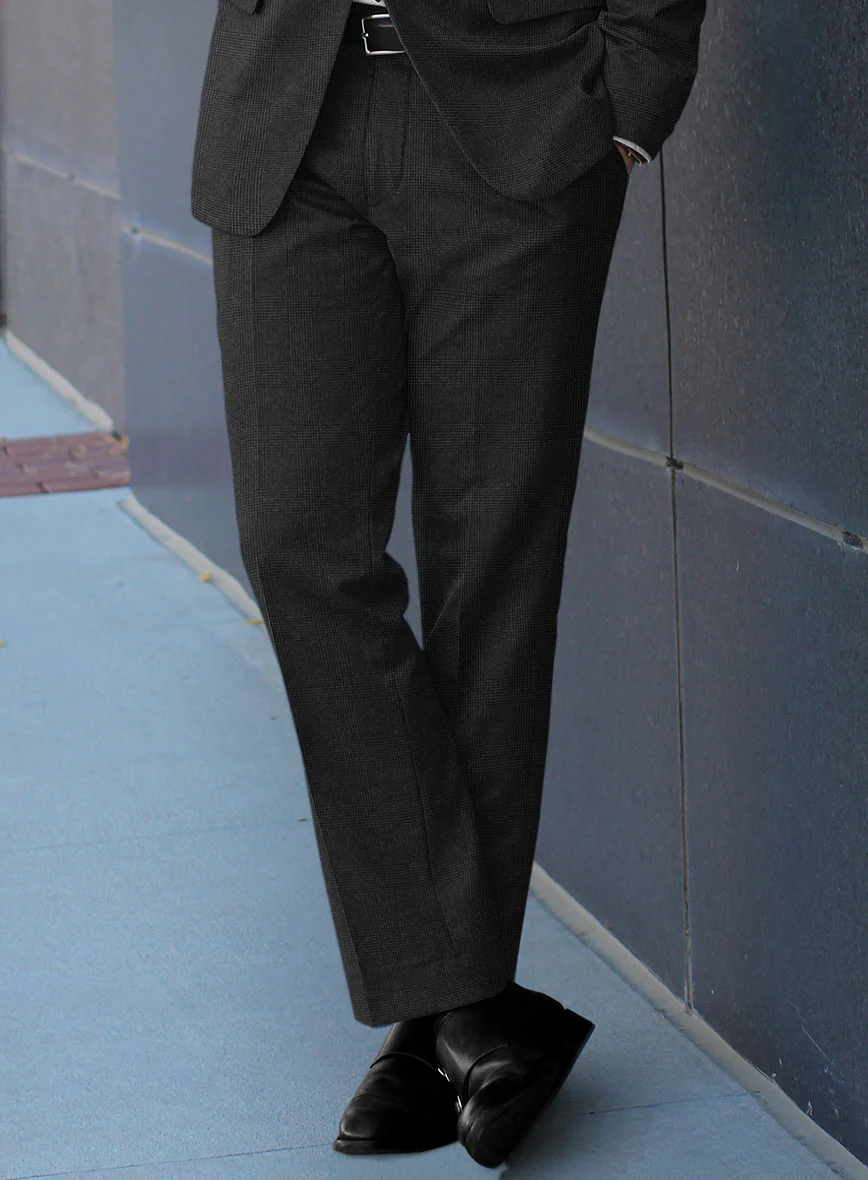 Hardy Minnis Charcoal Glen Wool Pants - Image 2