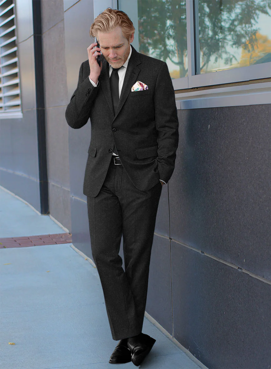 Hardy Minnis Charcoal Glen Wool Suit - Image 2