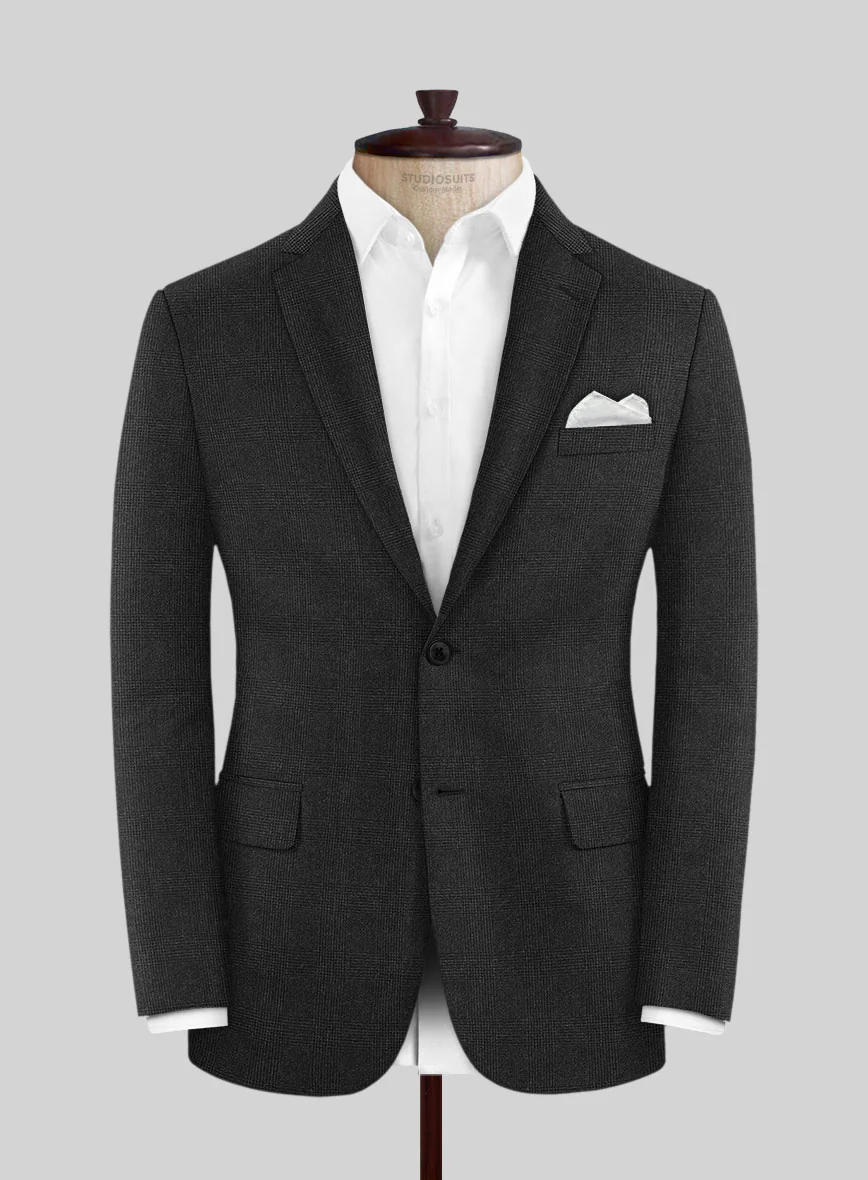 Hardy Minnis Charcoal Glen Wool Suit - Image 3