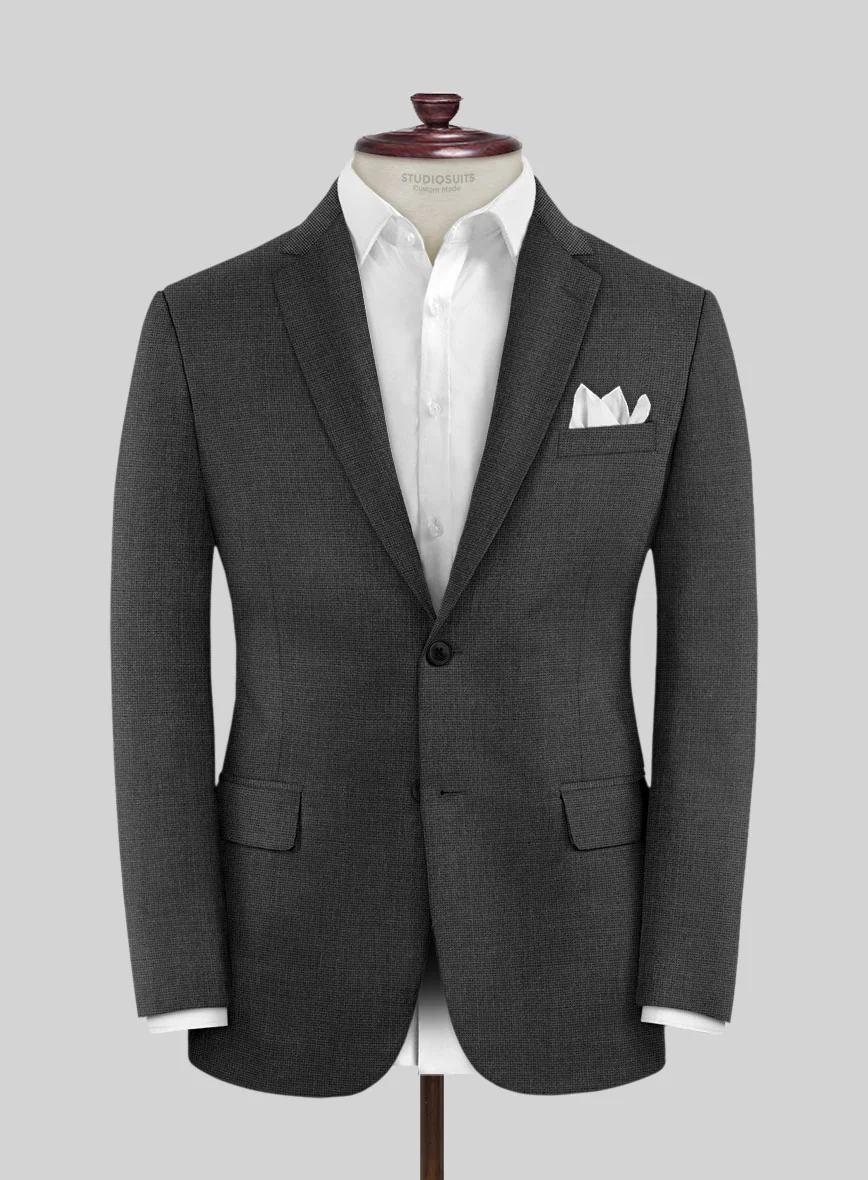 Hardy Minnis Charcoal Nailhead Wool Suit - Image 3