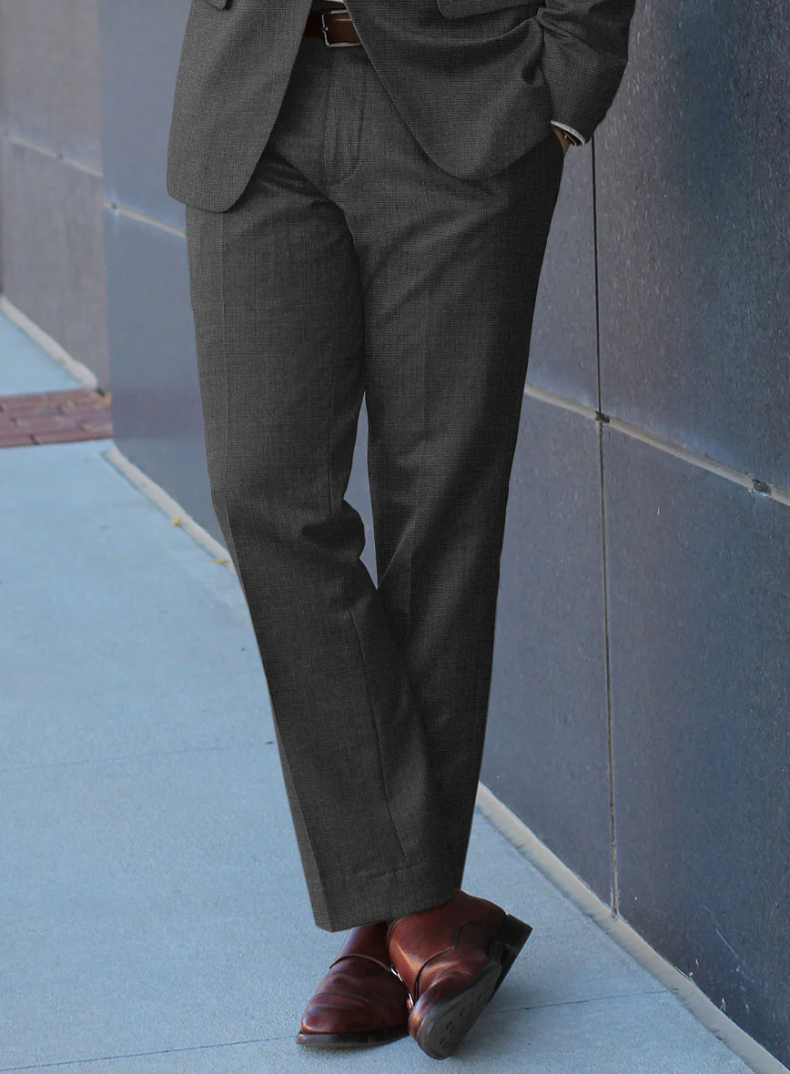 Hardy Minnis Charcoal Nailhead Wool Suit - Image 7