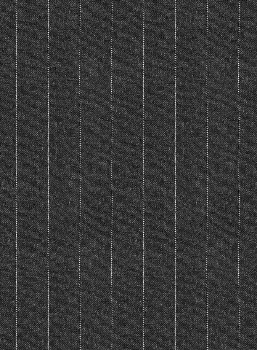 Hardy Minnis Charcoal Pinstripe Wool Pants - Image 3