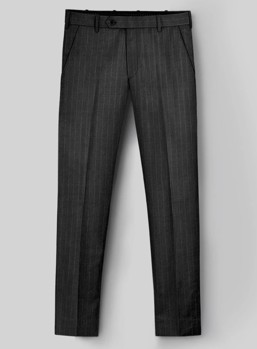Hardy Minnis Charcoal Pinstripe Wool Suit - Image 5
