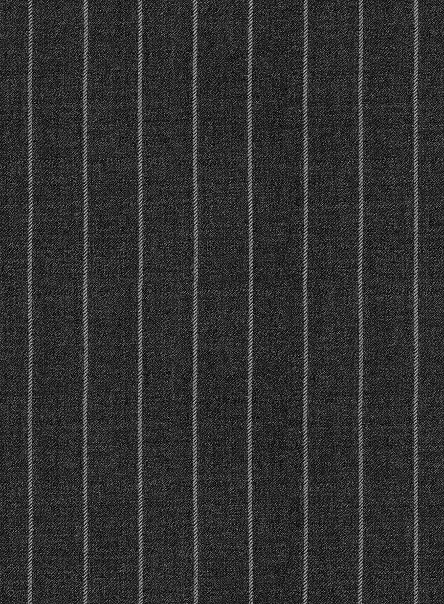 Hardy Minnis Charcoal Rope Stripe Wool Pants - Image 3