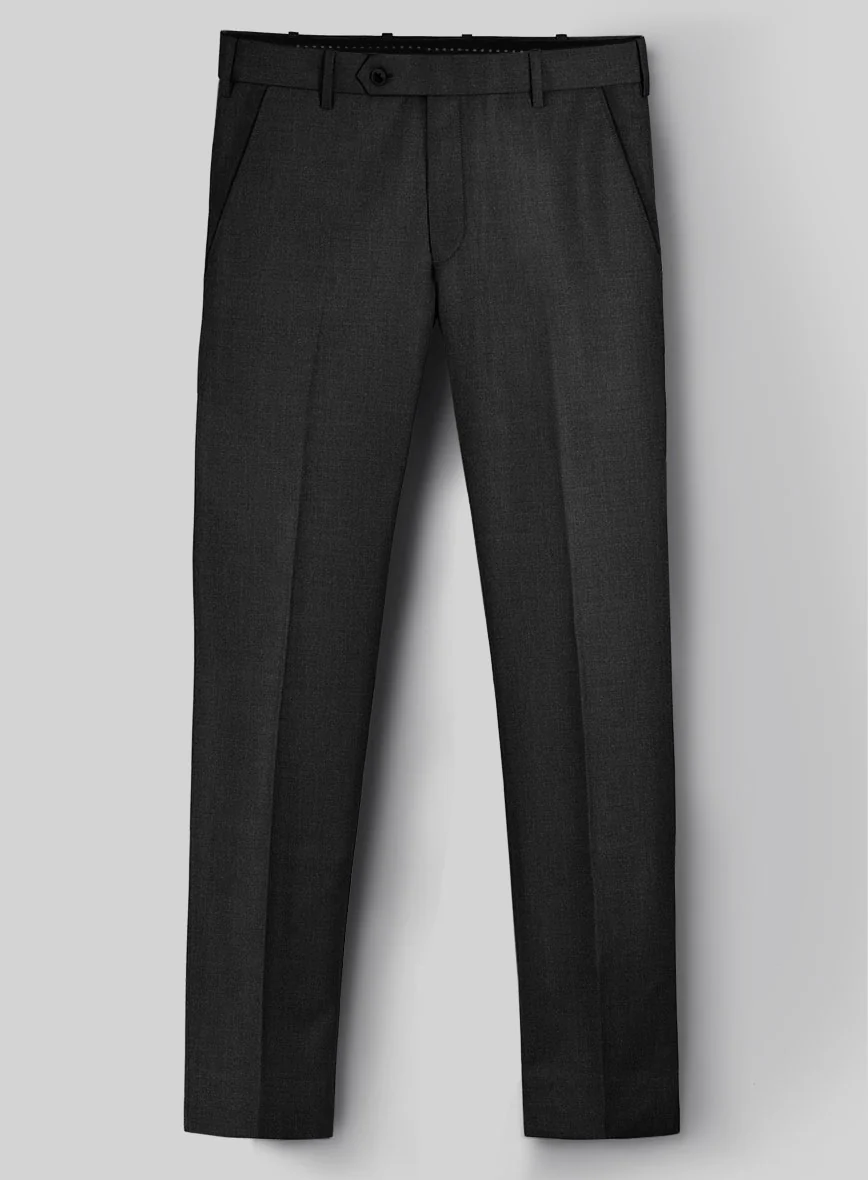 Hardy Minnis Charcoal Sharkskin Wool Suit - Image 6