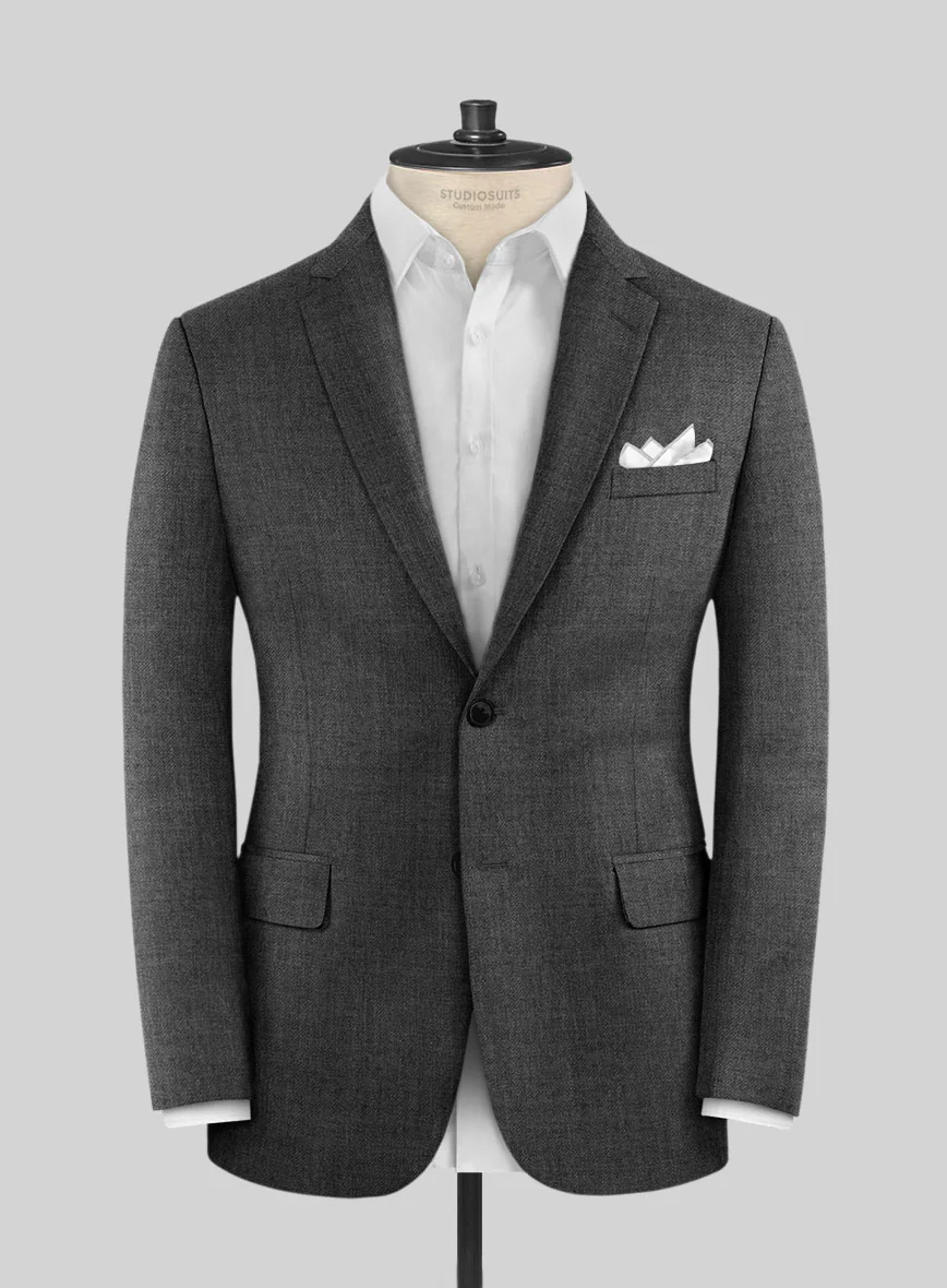 Hardy Minnis Charcoal Twill Wool Suit - Image 3