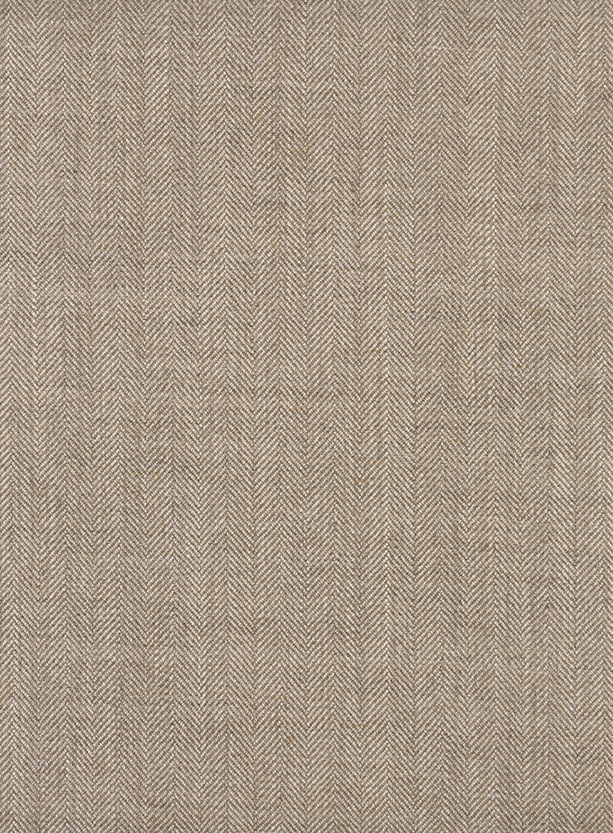 Hardy Minnis Dark Beige Herringbone Wool Suit - Image 9