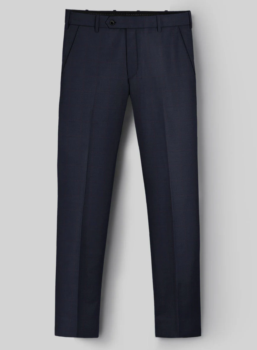 Hardy Minnis Dark Blue Glen Wool Suit - Image 6