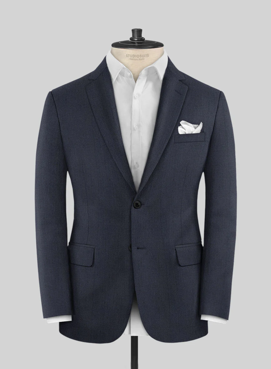 Hardy Minnis Dark Blue Nailhead Wool Suit - Image 3