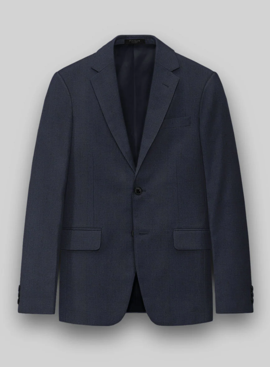 Hardy Minnis Dark Blue Nailhead Wool Suit - Image 5