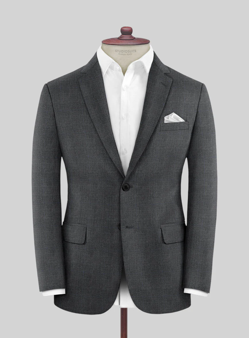 Hardy Minnis Dark Gray Glen Wool Suit - Image 5