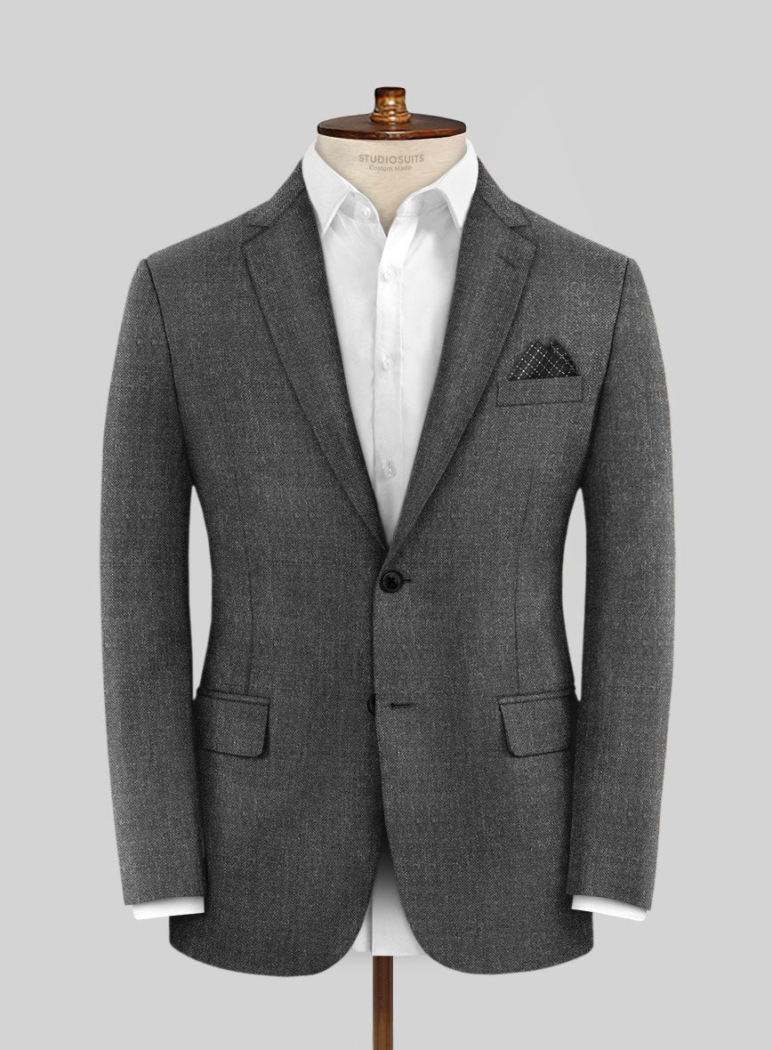 Hardy Minnis Dark Gray Sharkskin Wool Jacket - Image 3