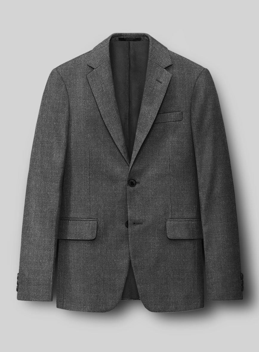 Hardy Minnis Dark Gray Sharkskin Wool Suit - Image 5