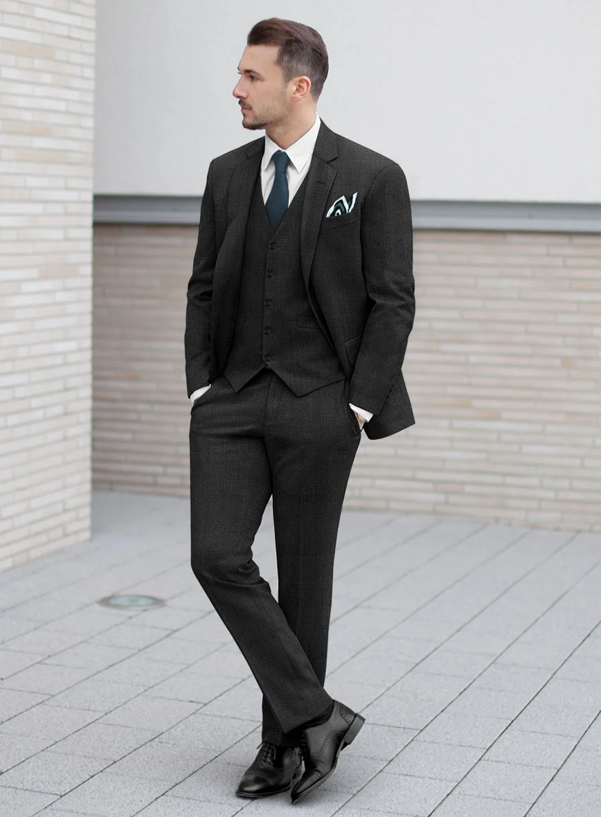 Hardy Minnis Dark Gray Twill Wool Suit - Image 2