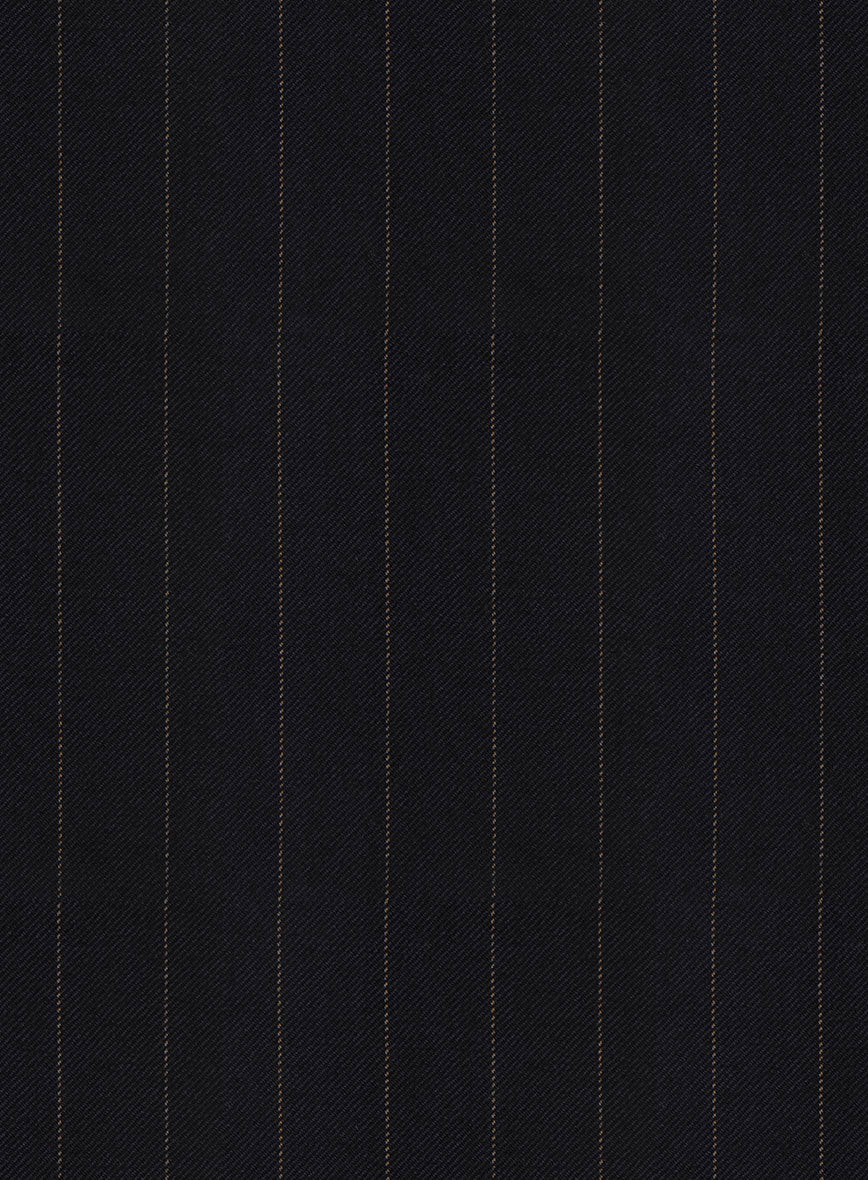 Hardy Minnis Deep Blue Chalkstripe Wool Pant - Image 3